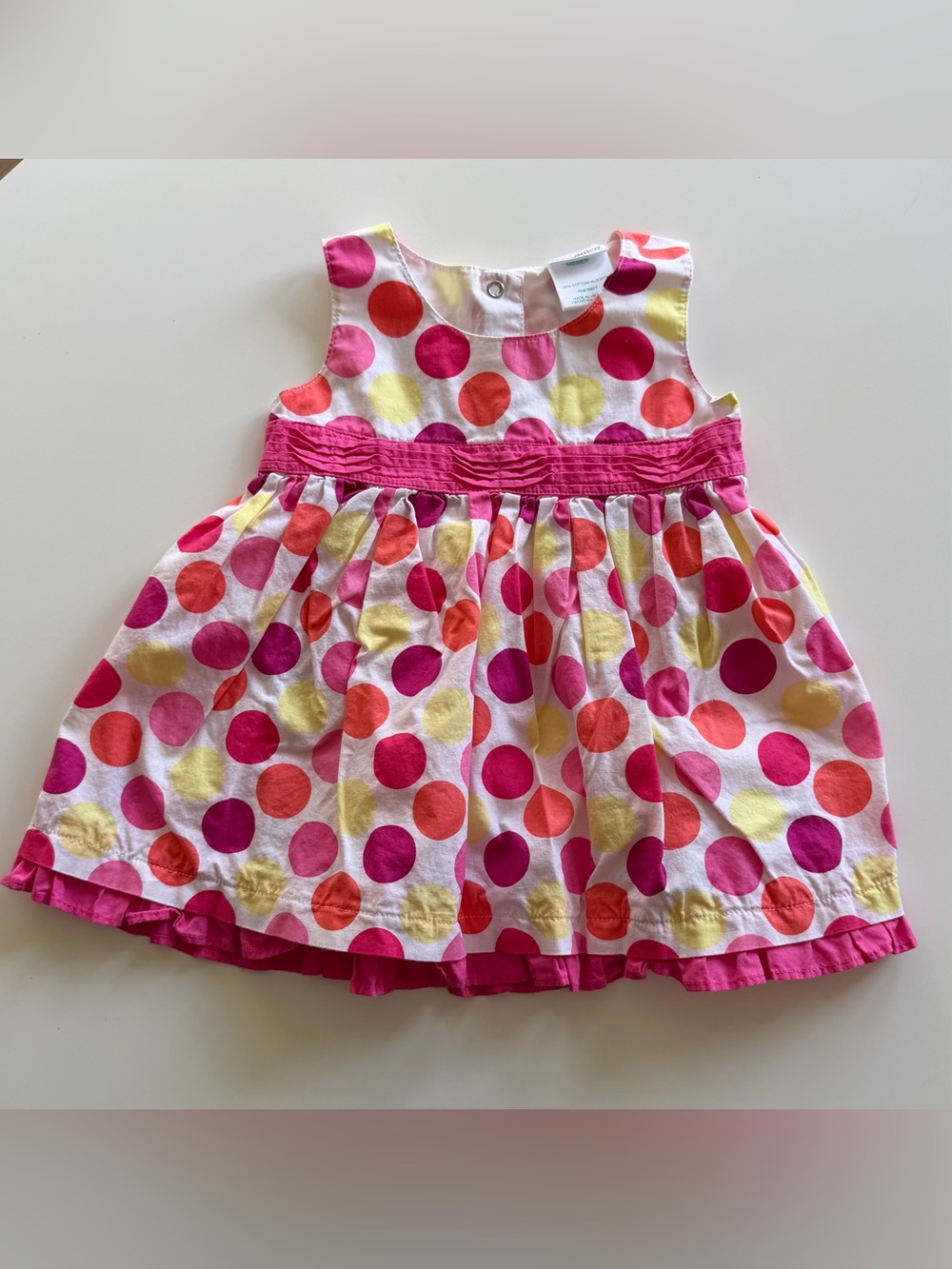 okie dokie Pink, Yellow & Coral Polka Dot Toddler Dress